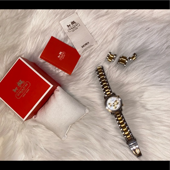 Coach stainless steel two-tone watch extra links main image 5